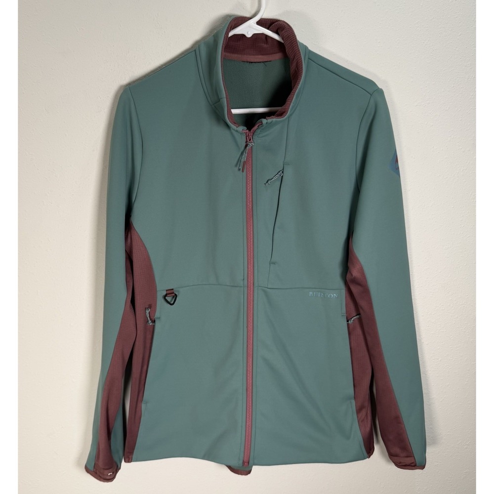 BURTON Jacket Womens Multipath Soft Shell Fleece Lined Sz L/XL Zip Up Pockets